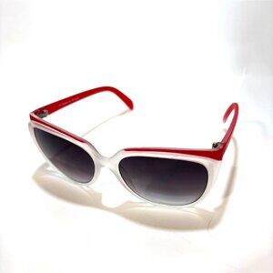 B+D Red & White Gradient Sunglasses With UV Protection